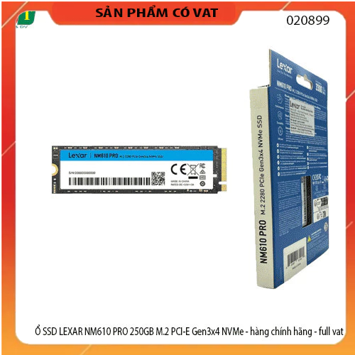 LEXAR NM610 PRO 250GB M.2 PCI-E Gen3x4 NVMe SSD - สินค้าของแท้ - เต็มวาท