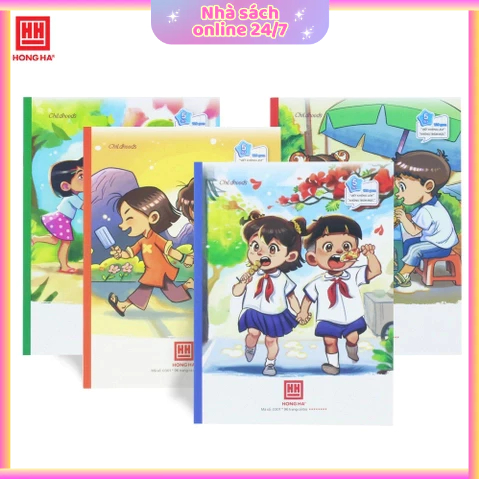 (Combo of 5) สมุดบันทึกนักเรียนในวัยเด็ก Hong Ha Class – 96 หน้า 4 หรือ 5 เส้น กระดาษ 120gsm พรีเมี่