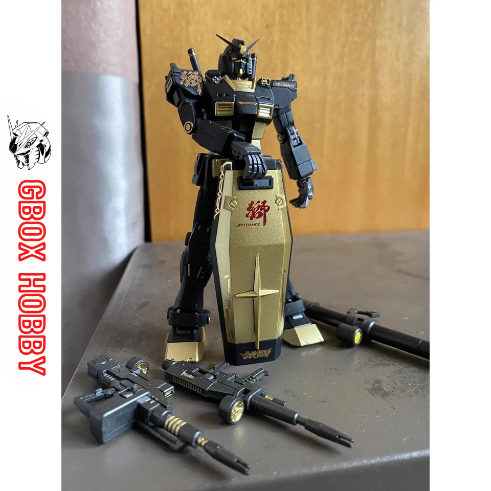 กันดั้ม HG GTO 012 RX-78-2 The Origin Fighter Ver. Black Gold พร้อมฐานรูปลอกน้ํา 1/144 ประกอบโมเดลพล