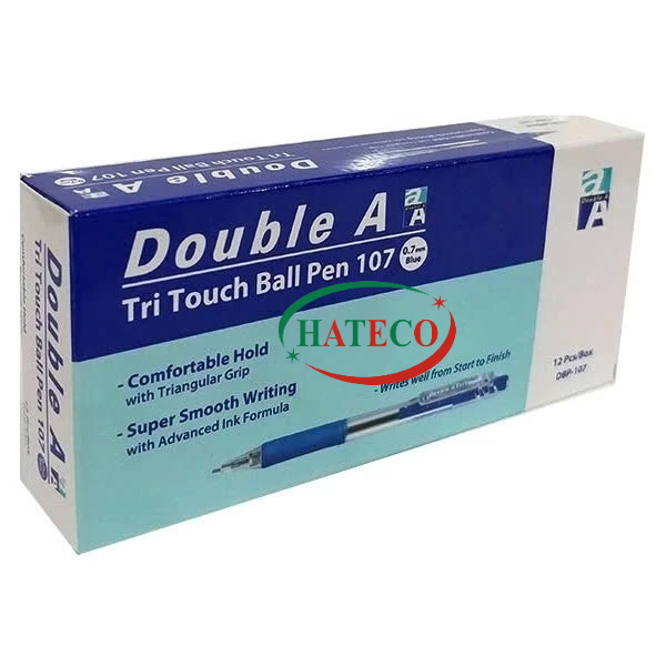 Combo 1 กล่อง 12 DoubleA Tritouch Ball Pens 0.7mm Tr itouch (WITH SMOOTH PADDING)
