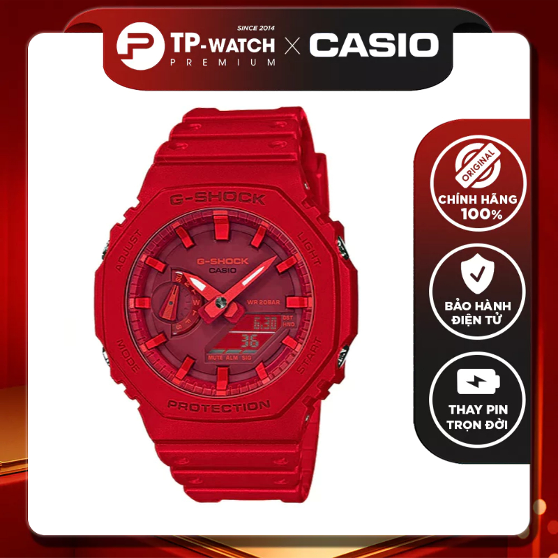 นาฬิกาข้อมือผู้ชาย Casio G-Shock GA-2100-4ADR ของแท้พร้อมสายพลาสติก | G-Shock GA-2100-4A Ca