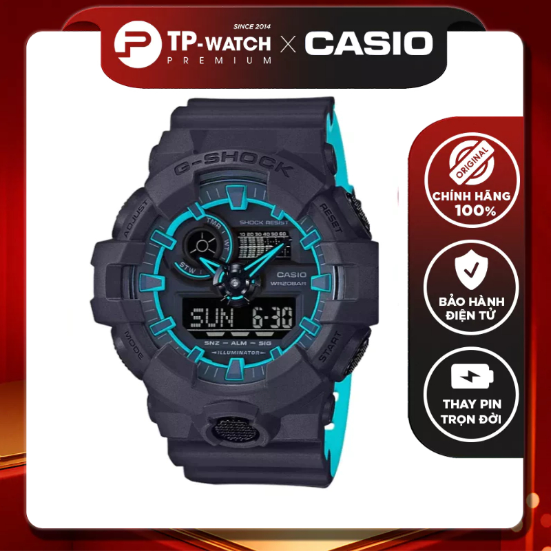 Casio G-Shock GA-700SE-1A2DR นาฬิกาข้อมือผู้ชายสายพลาสติก | GA-700SE-1A2
