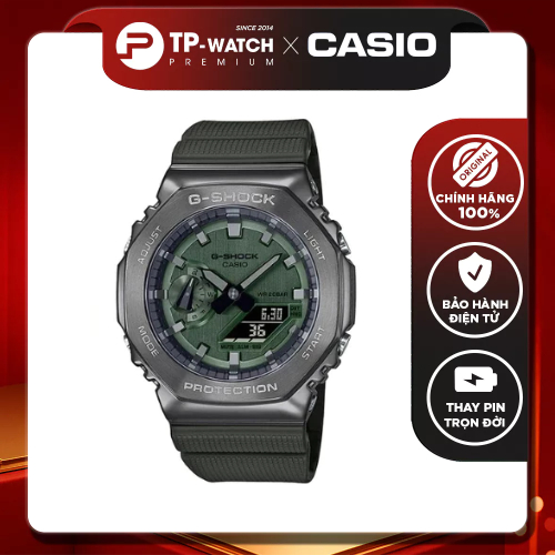 Casio G-Shock GM-2100B-3A สายพลาสติกนาฬิกาผู้ชายเคสเหล็กแท้ - GM-2100B-3ADR Carbon Core