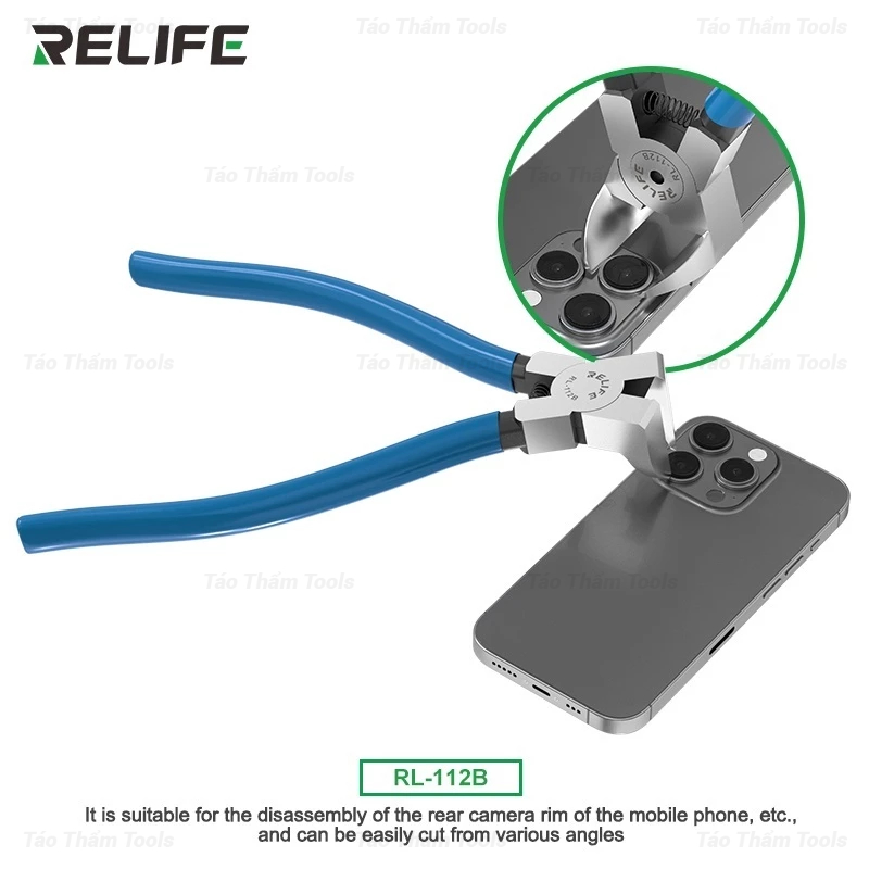 คีมสี่เหลี่ยม 90 องศาเฉพาะสําหรับตัดขอบกล้อง Relife RL-112B, LW-101