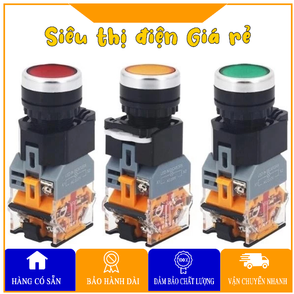 ปุ่มปล่อยถือลง น้ําเงิน แดง เหลือง ไม่มีไฟ - พร้อมไฟ Phi 22 CML LA39-11, CML LA38-11T, CML LA39-11D