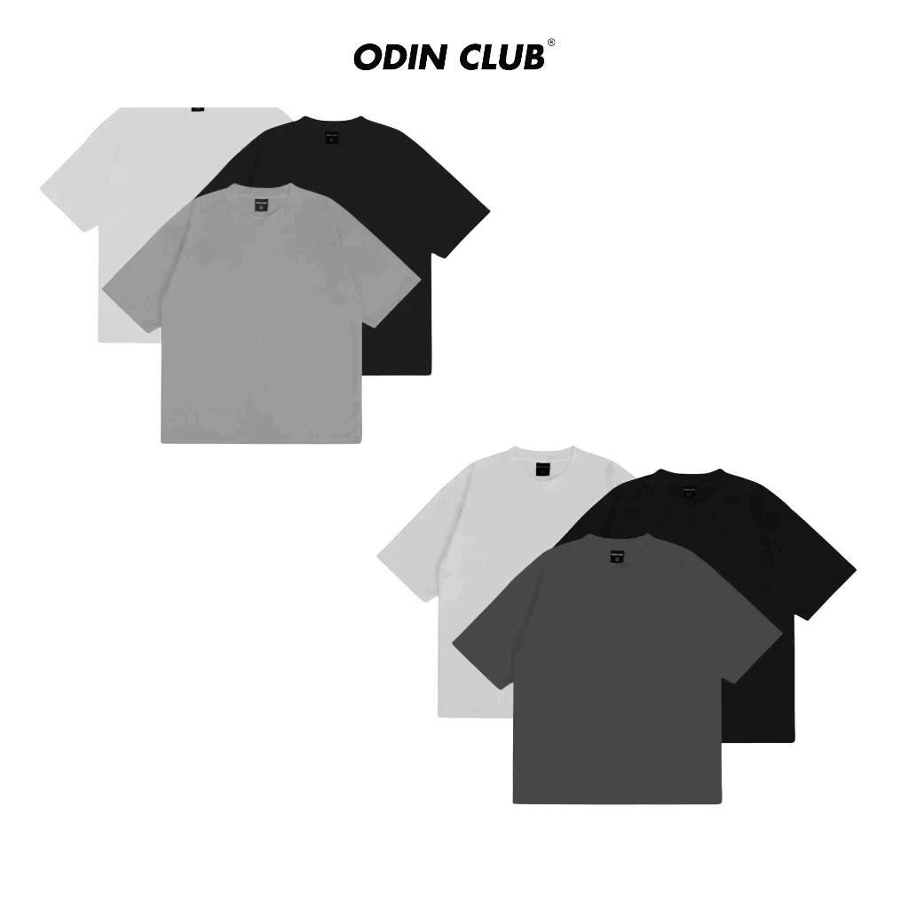 เสื้อยืดสีพื้น COMBO 3 ชิ้น ODIN CLUB Combo เสื้อยืดผ้าวาฟเฟิล 3 ตัว ยี่ห้อ Local ODIN CLUB