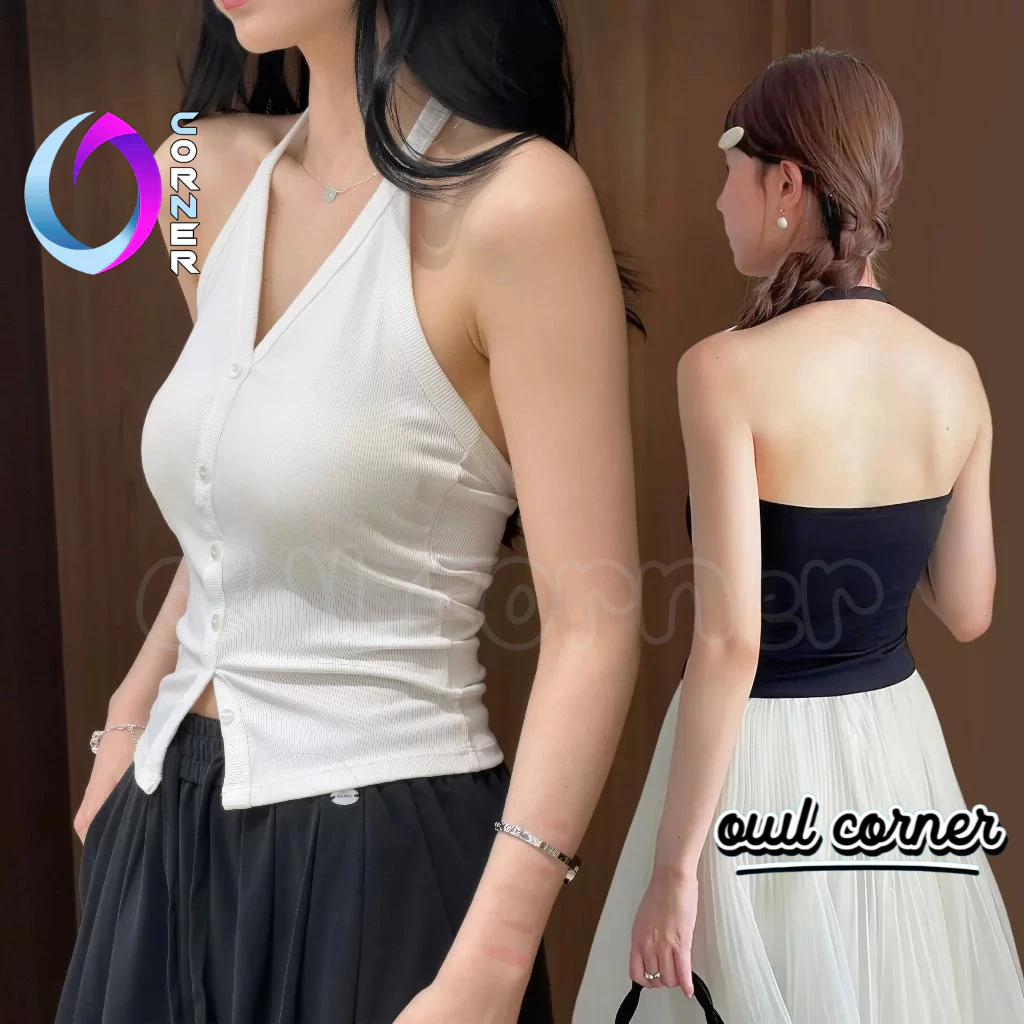 เสื้อครอปคอปกติดกระดุมเปิดหลังและกอดร่างกายcr54จั๊มยางยืดเสื้อฤดูใบไม้ร่วงของผู้หญิงนุ่มและเย็น OWL 