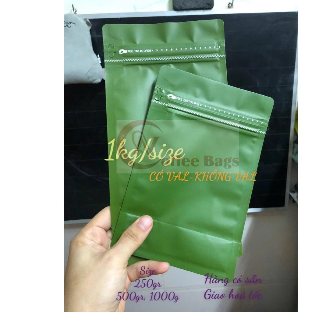 {GREEN} ถุงซิป 8 เหลี่ยม สําหรับกาแฟ (250gr, 500gr, 1000gr)