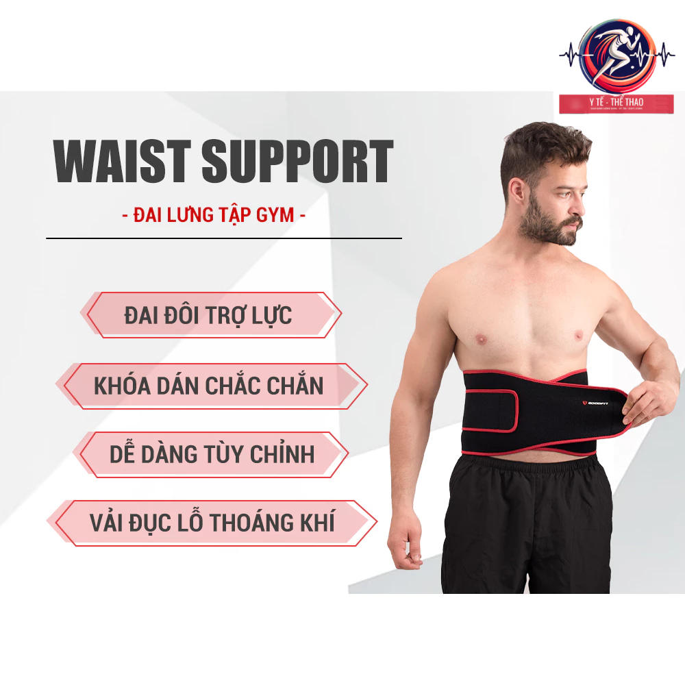 GoodFit GF723WS เข็มขัดยิมและกระดูกสันหลัง เข็มขัดพยุงเอว