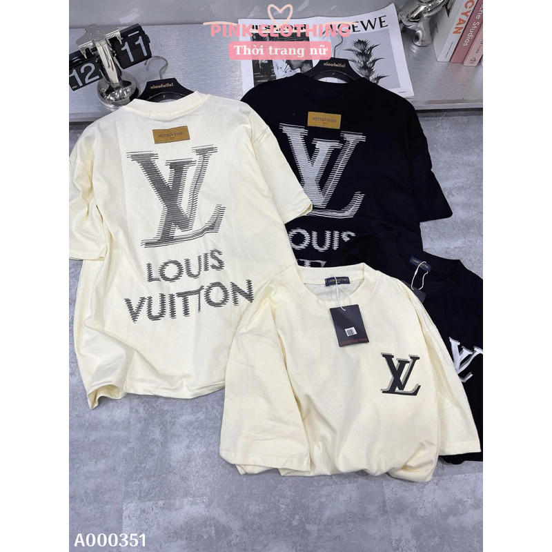 LV เสื้อยืดผู้ชายและผู้หญิงทําจากผ้าฝ้ายเนื้อนุ่ม Hot Hit