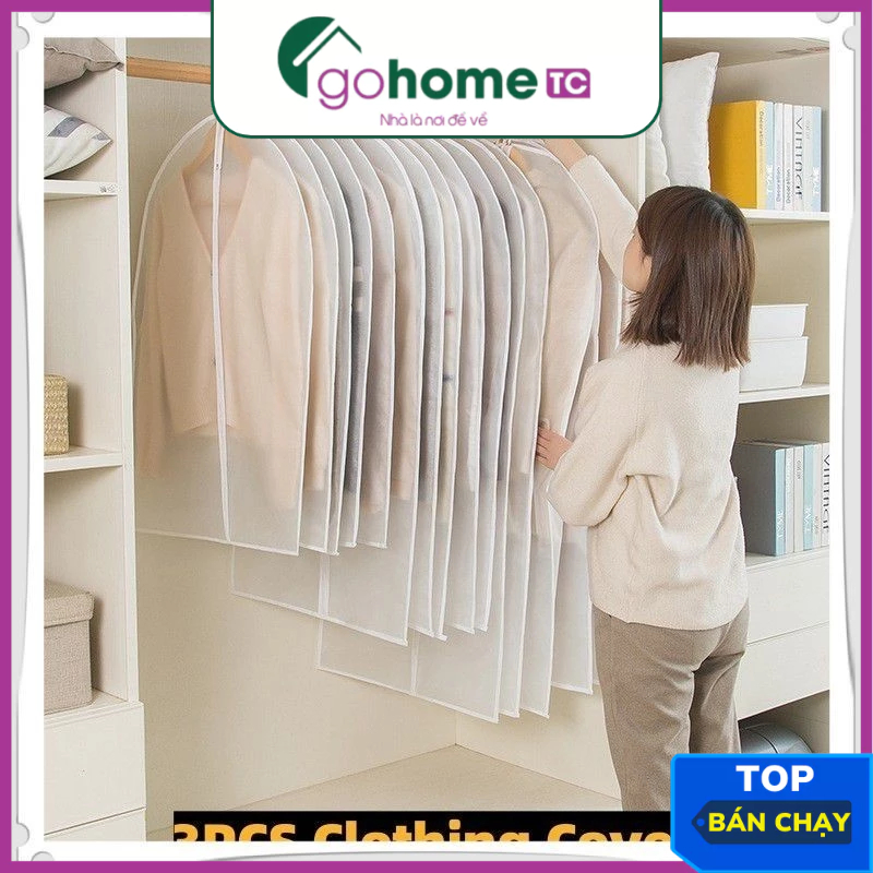 GoHome TBQACB6080 กระเป๋าเสื้อผ้ากันฝุ่น 60x80 - ถนอมสายชาร์จ กันฝุ่น ทนทานและสวยงาม