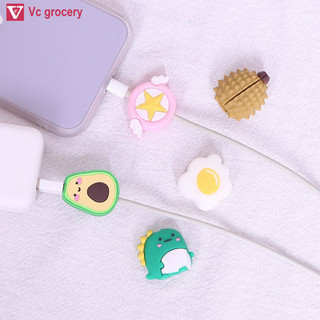 [HÀNG CÓ SẴN] SET 2 Phụ Kiện Bảo Vệ Đầu Dây Cáp Silicon Hình Dễ Thương, Bảo Vệ Cáp Sạc Tai Nghe Chống Đứt Gãy Dây