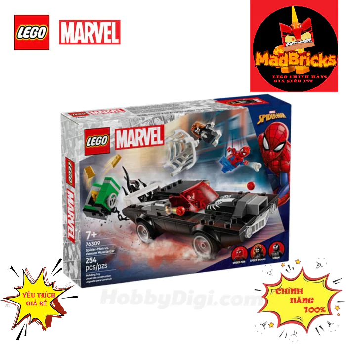 LEGO Marvel 76309 Spiderman team up spider woman vs venom