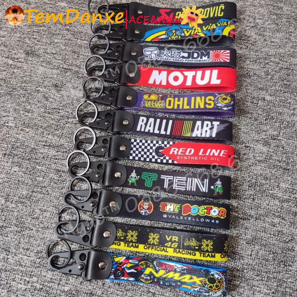 พวงกุญแจผ้า Akrapovic Ohlins Doctor 19x2.5cm