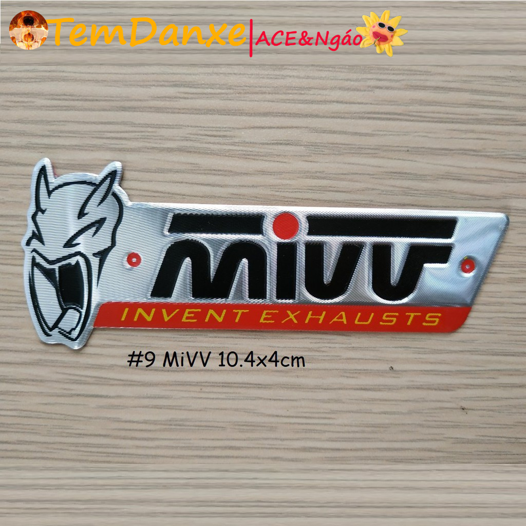 สติ๊กเกอร์อลูมิเนียมสําหรับ Po Mivv 10.4x4 cm