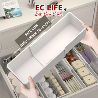 Khay chia ngăn kéo hộc tủ có thể điều chỉnh kéo dài thích hợp mọi loại hộc tủ EC Life 05A17