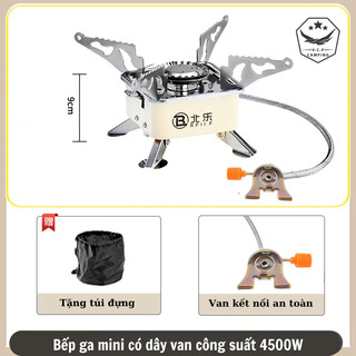 Bếp ga du lịch mini dã ngoại gấp gọn đa năng tiện lợi công suất 4500W Có Van Điều Chỉnh Ga Phù Hợp Đi Picnic  BTH2