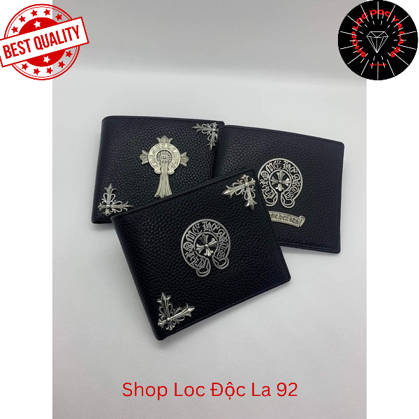 กระเป๋าสตางค์หนังวัว Fullbox Chrome Hearts Premium