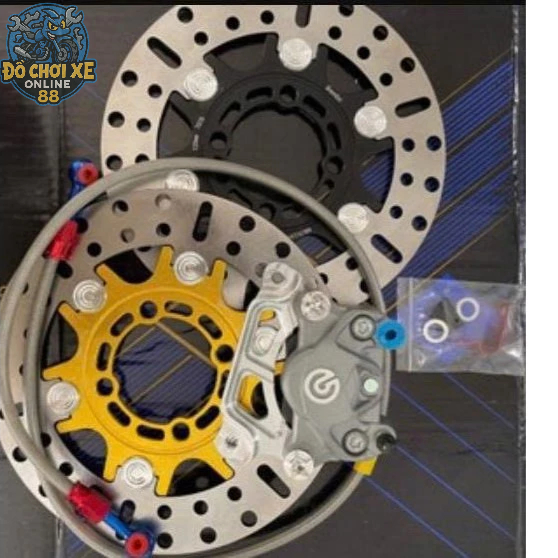 <Full Combo 3 Items> หมูกัดสีเทามีโลโก้นูน + สายน้ํามันหน้าสีเทา + CNC Pat_For VARIO/VISION/CLICK + 