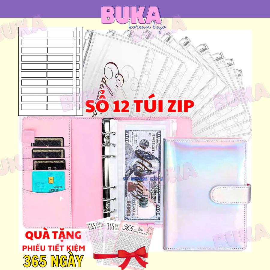 (ฟรีคูปองออมเงิน 365 วัน) สมุดออมเงินหนัง PU ทราย Buka สมุดหนัง A6 ใช้สมุดออมเงินจัดการอัลบั้ม
