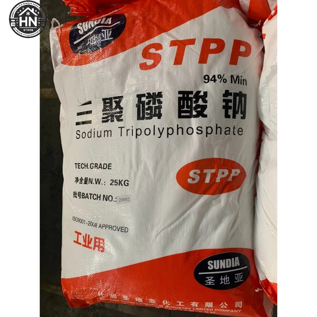 Sodium Triphosphate (Na5P3O10) - Industrial STPP - บรรจุภัณฑ์ 1KG - ผงซักฟอกและน้ํายาทําความสะอาด
