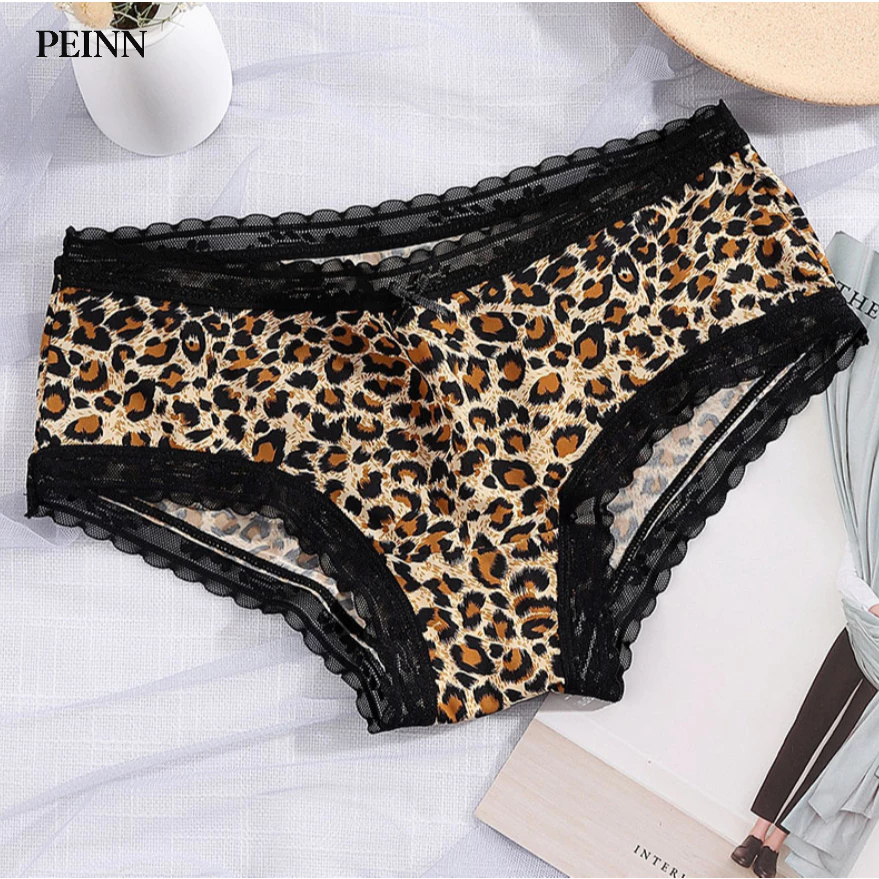 [Peinn] กางเกงชั้นในยางยืดลายเสือดาว QLS68
