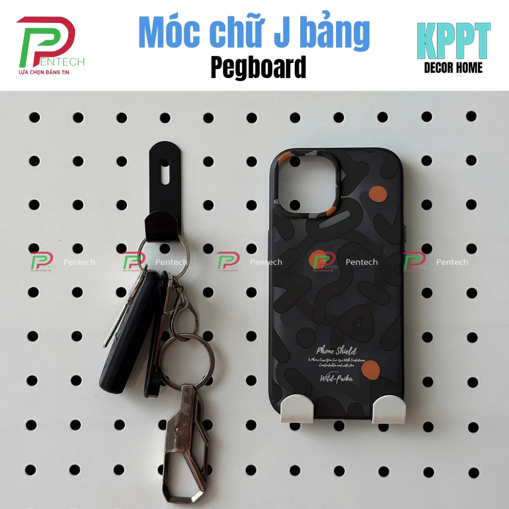 [ความเร็วไฟ] ตะขอ Pegboard รูปตัว J, Pegboard แผ่นเหล็กลูกฟูกแบบมีรูแขวนอุปกรณ์ตกแต่ง, อุปกรณ์เสริม 