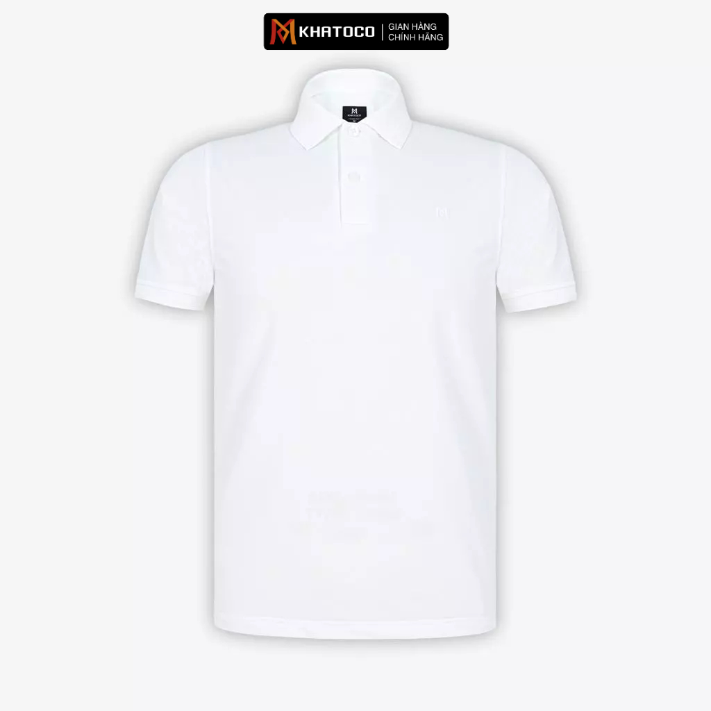 KHATOCO เสื้อโปโลผู้ชายไม่มีกระเป๋า รหัส A2MN438R2-CNTR012-1801-N