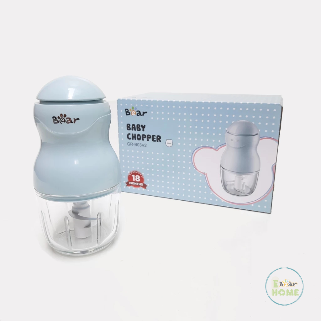 Bear 0.3L GR-B03V2 เครื่องปั่นขนาดเล็ก ความจุ 300ml มีด 3 ระดับ ผสมผสานขนม บดกระเทียม พริก บดอาหารจํ