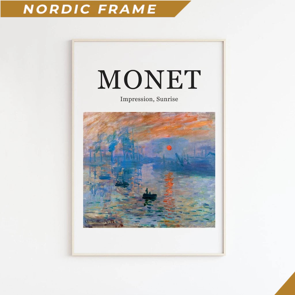 ภาพวาดติดผนัง, พิมพ์ศิลปะ Claude Monet, Bergruen Cie, โปสเตอร์ Monet, พิมพ์สีสันสดใส, โพสต์นิทรรศการ