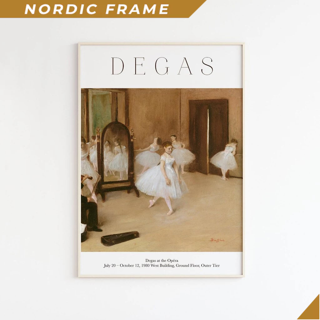 ภาพวาดผนัง, พิมพ์ศิลปะ Edgar Degas, Berggruen Cie, ภาพวาด Degas, พิมพ์สีสันสดใส, โปสเตอร์นิทรรศการศิ