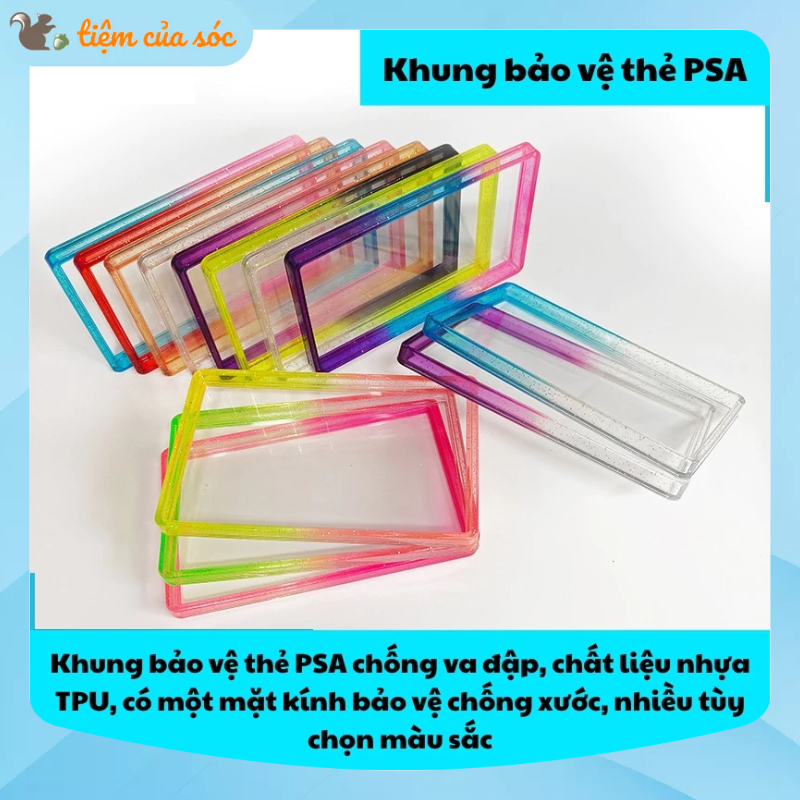 กรอบป้องกันการ์ด PSA กันกระแทกสีสันสดใส