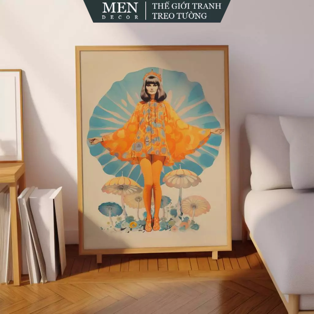 ภาพวาดติดผนัง, 70s Decor, 70s Psychedelic Decor, 70s Wall Decor, พิมพ์ขออัปยศ, มาพร้อมเล็บแขวนรูปภาพ
