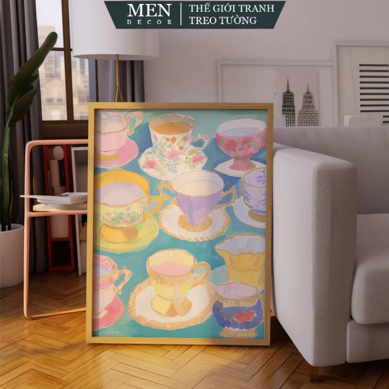 ภาพวาดติดผนัง Aesthetic Decor Dating Room, Kitchen Decor Cottage Core พิมพ์ตามขอ มาพร้อมเล็บแขวนรูปภ