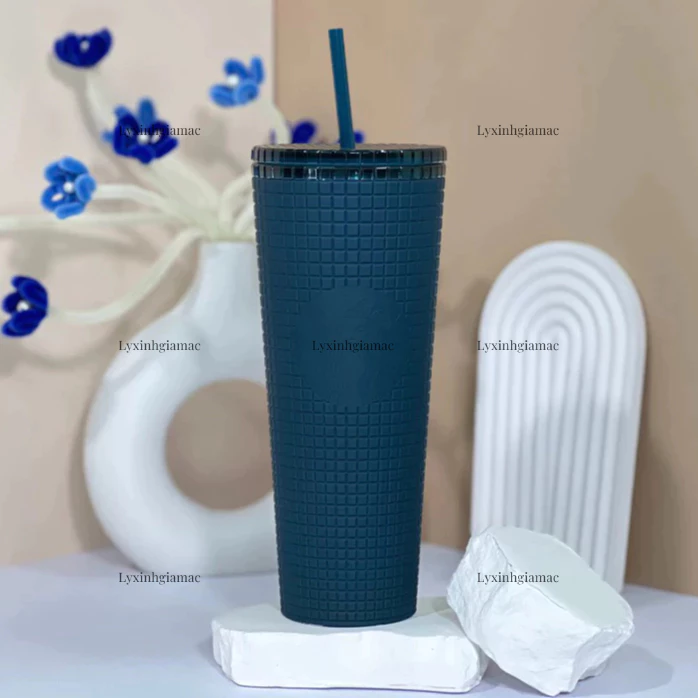 แก้ว Starbucks USA Grid Navy Blue Matte 710ml thumbnail 3