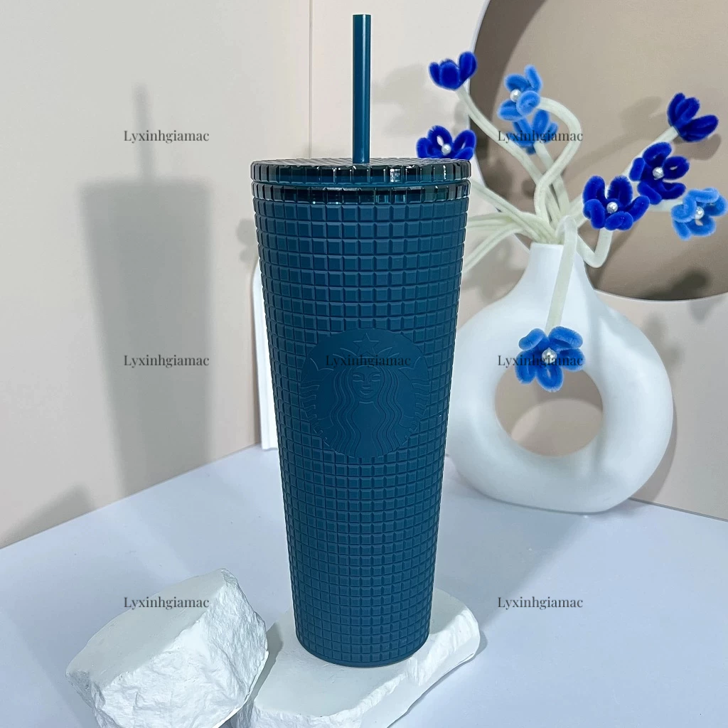 แก้ว Starbucks USA Grid Navy Blue Matte 710ml thumbnail 4