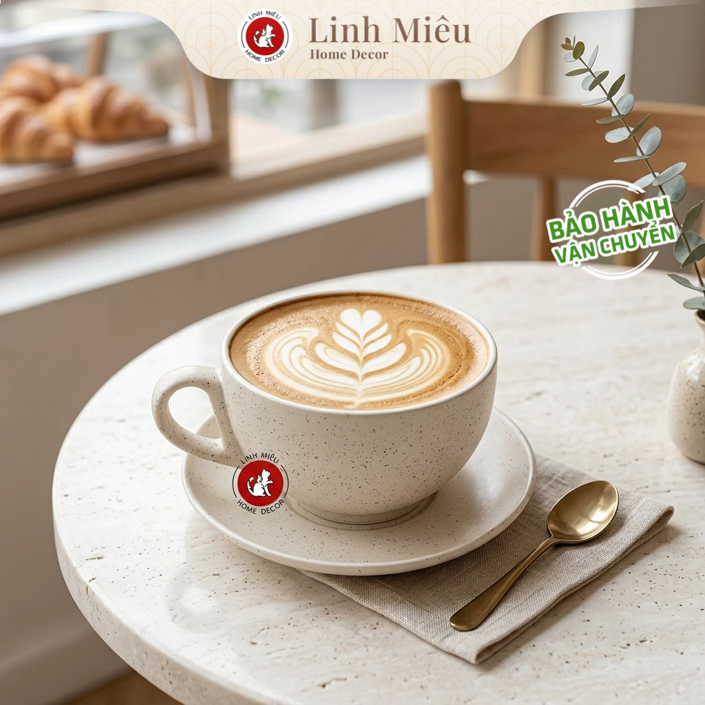 Bat Trang Porcelain Cappuccino Coffee Cup 200ml – ถ้วยกาแฟคุณภาพสูง ร้านอาหาร Cafe Utensils