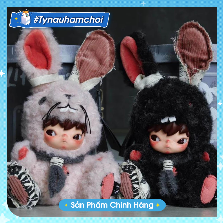 [GENUINE] Blindbox Hirono Little Hare Hirono Teddy Bear พวงกุญแจถังขยะ - มีจําหน่าย