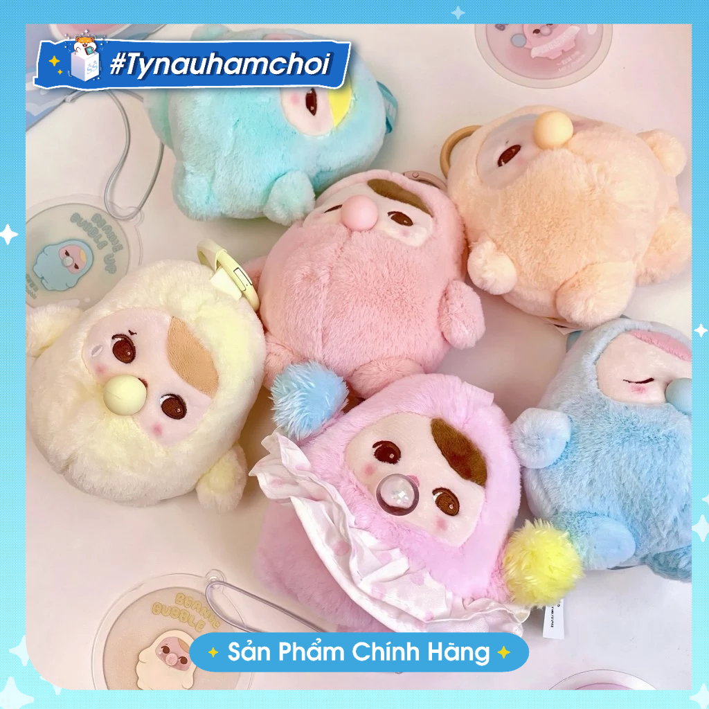 [ของแท้] PUCKY BEANIE BUBBLE UP SERIES-จี้ตุ๊กตากล่องตาบอด-tynauhamchoi-Popmart