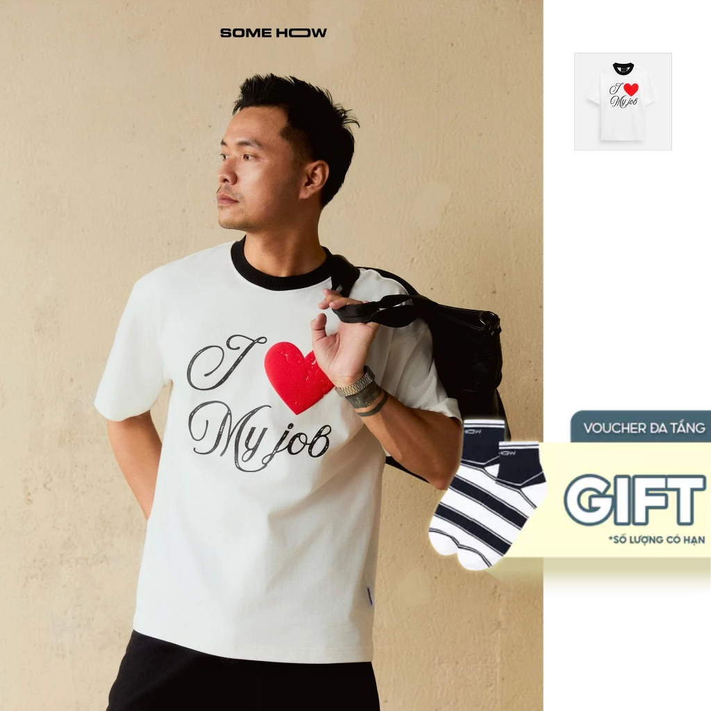 เสื้อยืด Over I Love My Job 360GSM ผ้าคอตตอนใส่สบาย AT0295 SOME HOW STORE