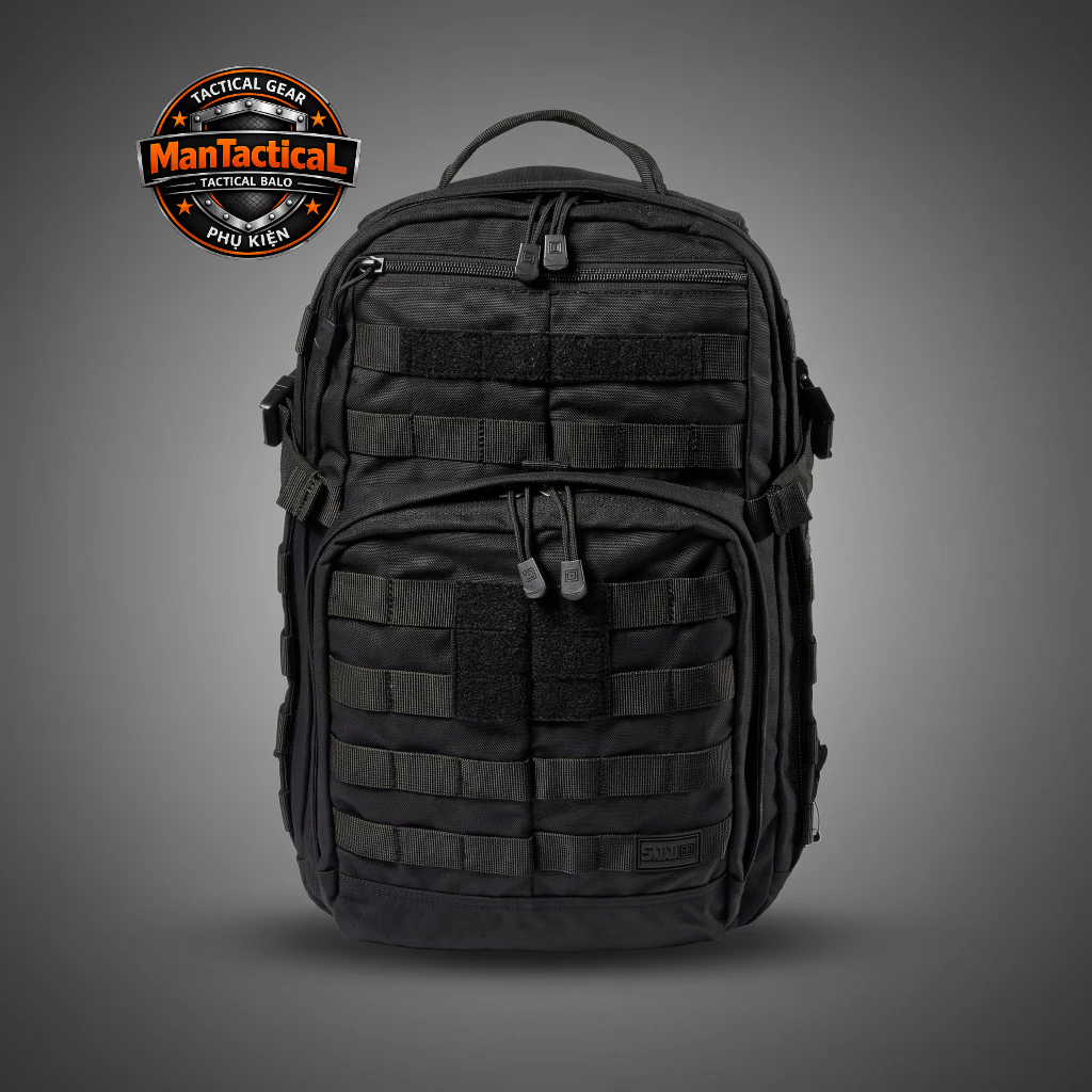 Tactical Backpack 5.11 Rush 12 2.0 สีดํา – Tactical class สไตล์แข็งแรง