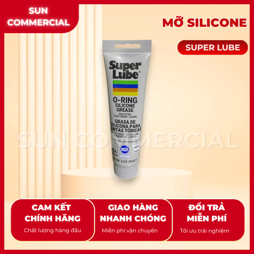 Super Lube 93003 O-Ring Grease Silicone Grease (85g) - แหวนรองยางทนน้ําอย่างราบรื่น
