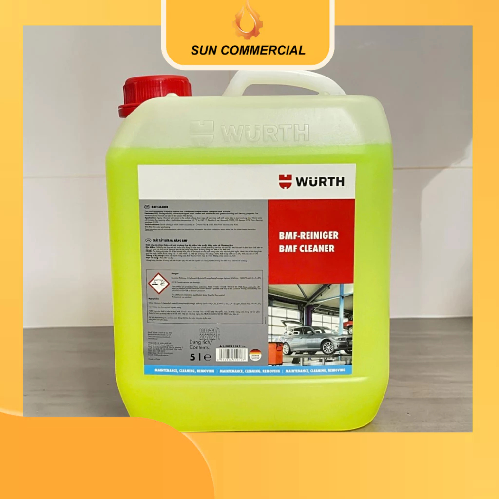 BMF Wurth 5l ผงซักฟอกทําความสะอาดภายในและภายนอกรถยนต์อเนกประสงค์