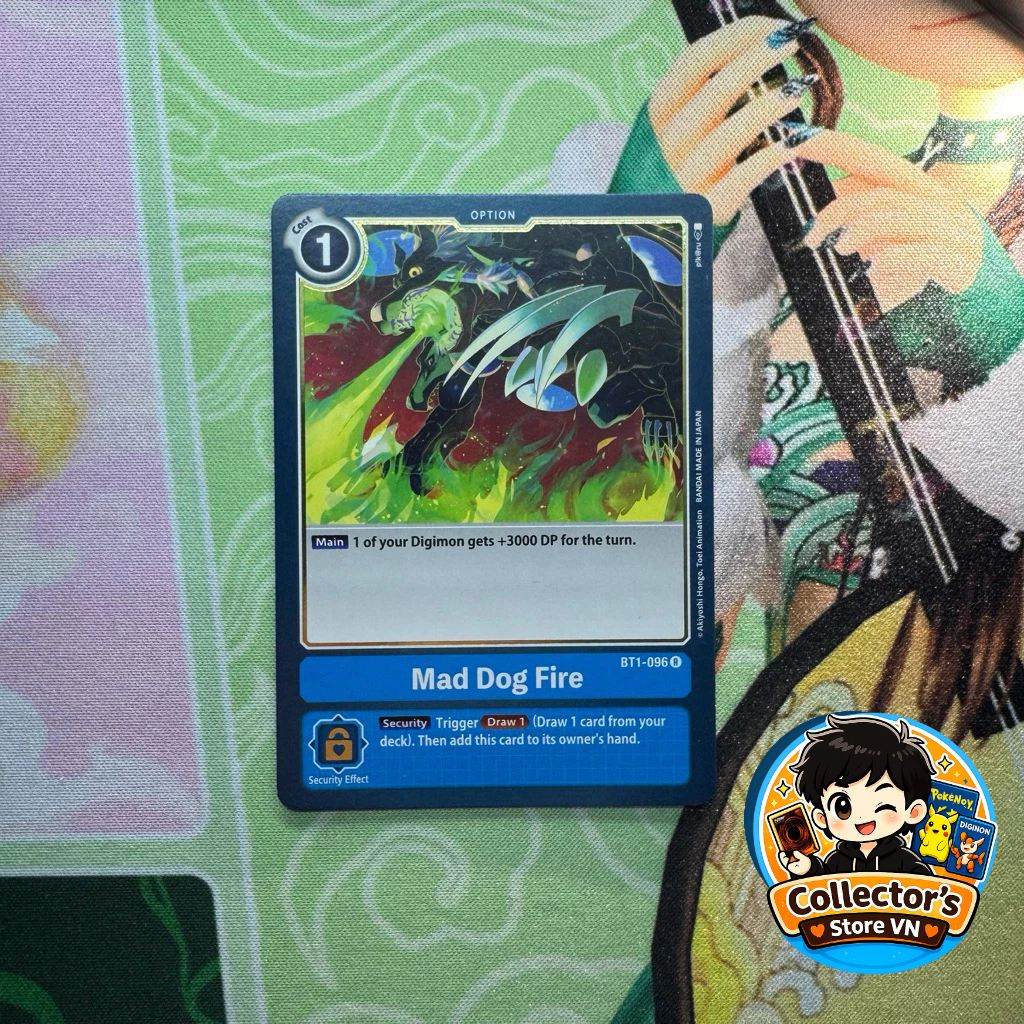 การ์ด Digimon: BT1-096 R - Mad Dog Fire