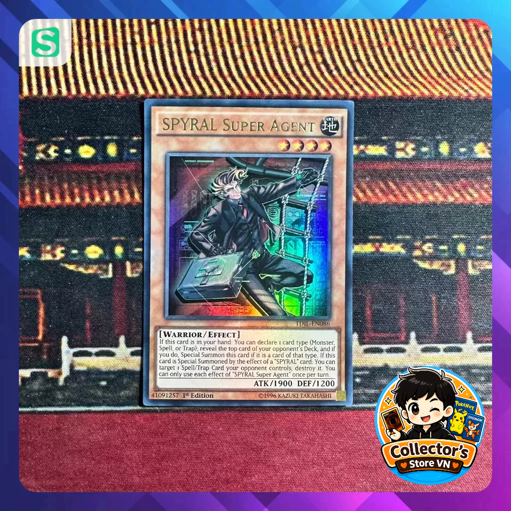 การ์ด Yugioh (US) - TDIL-EN086; SPYRAL Super Agent; หายากมาก; รุ่นที่ 1