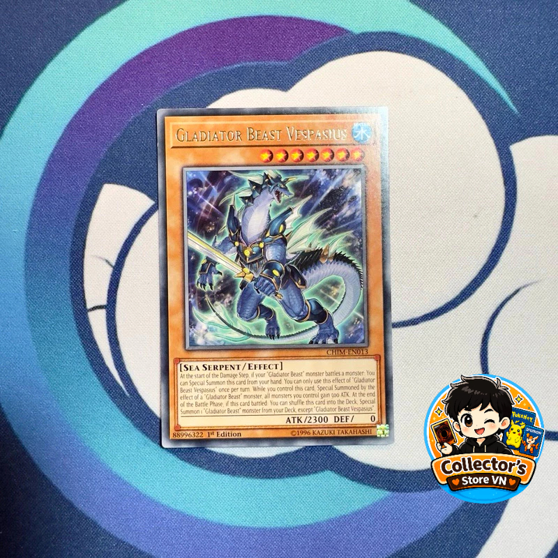 การ์ด Yugioh (UK) - CHIM-EN013: Gladiator Beast Vespasius; หายาก
