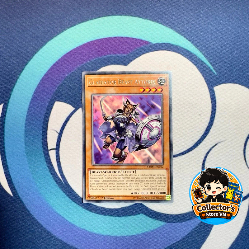 การ์ด Yugioh (UK) - CHIM-EN012: Gladiator Beast Attorix; หายาก