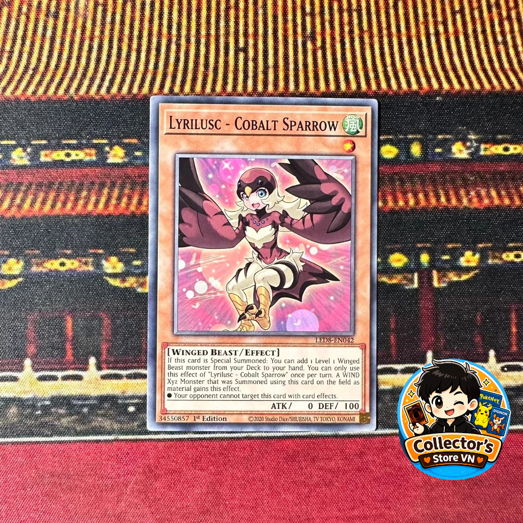 การ์ด Yugioh (UK) - LED8-EN042; Lyrilusc - Cobalt Sparrow
