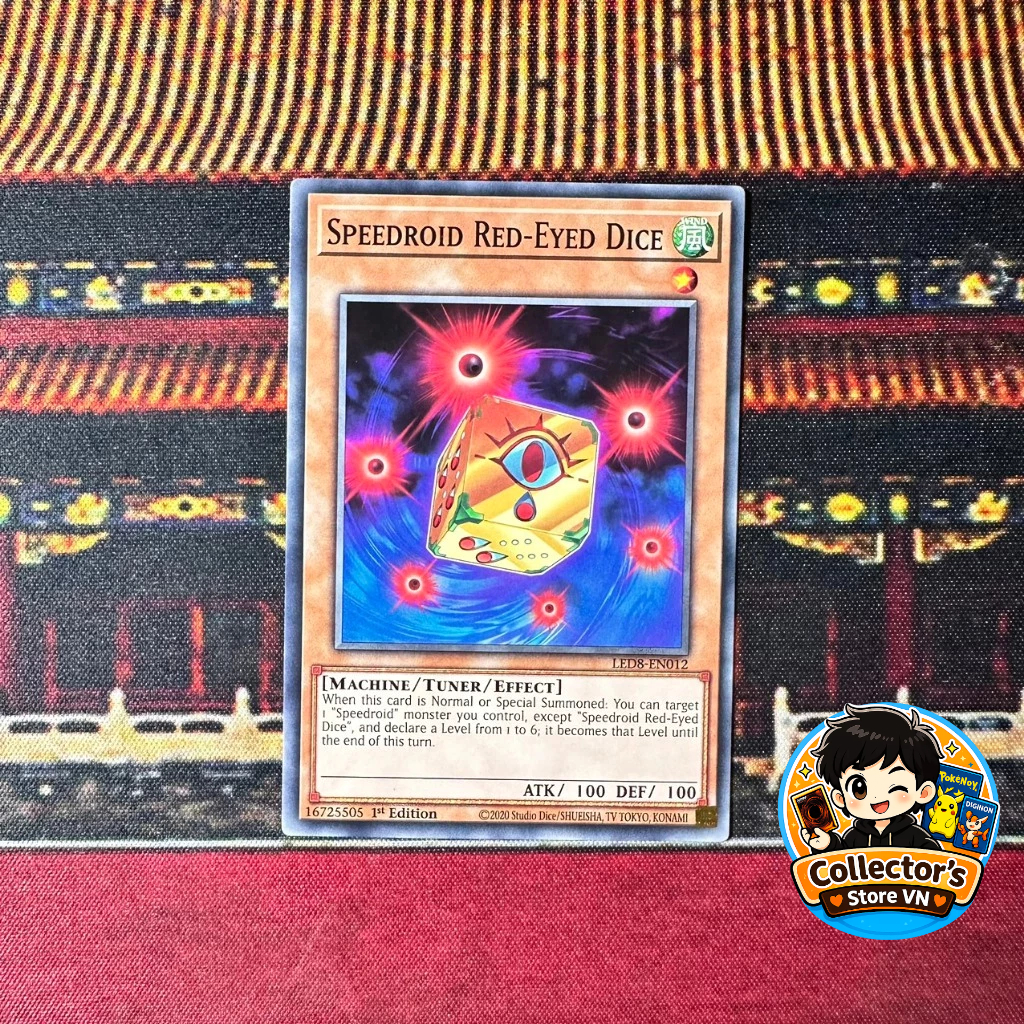 การ์ด Yugioh (UK) - LED8-EN012; ลูกเต๋าตาแดง Speedroid