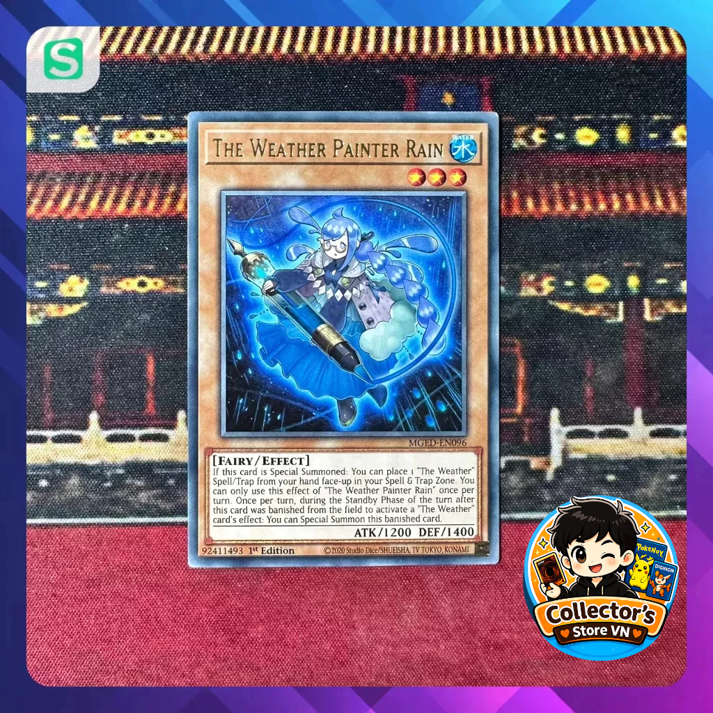การ์ด Yugioh (UK) - MGED-EN096; The Weather Painter Rain; หายาก